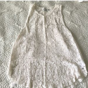 American Eagle  white lace tank XS